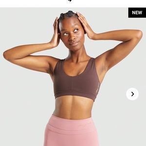 Gymshark Whitney sports bra-cherry chocolate